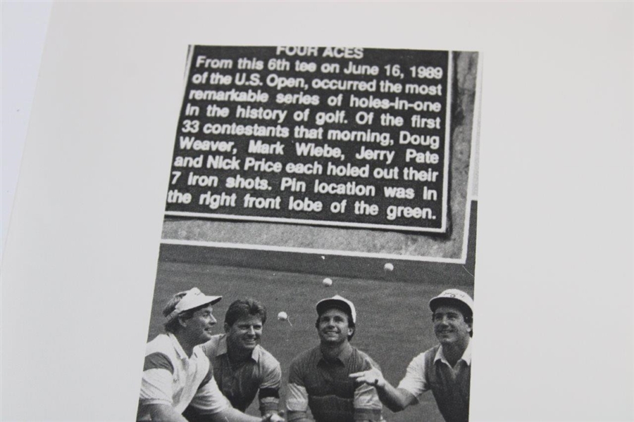Price, Pate, Weibe & Weaver Signed 1989 US Open Hole-In-One Photo - Unlikely 4 Hole-In-Ones JSA ALOA