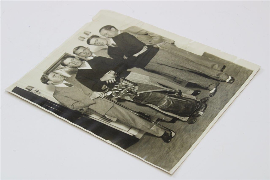 1929 Press Photo Tommy Armour & Joe Kirkwood With Caddies