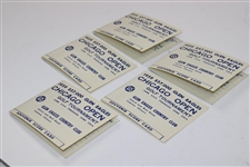 5 Unused Scorecards 1959 Chicago Open Won By Ken Venturi