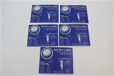 5 Unused Scorecards 1959 Chicago Open Won By Ken Venturi