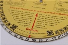 Wilson Advertisement Of Golf Clubs On Back The Roto Chart For Golfers 1934 