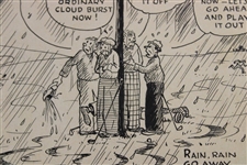 Original Ink Cartoon By Sullivan 'Slices Of Golf'