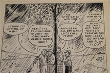 Original Ink Cartoon By Sullivan 'Slices Of Golf'