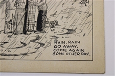 Original Ink Cartoon By Sullivan 'Slices Of Golf'