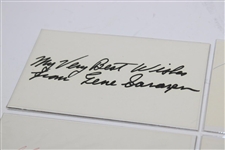 Casper, Ford, Wall, Burke, Archer, Langer, Sarazen, & Crenshaw Signed Index Cards w/JSA ALOA