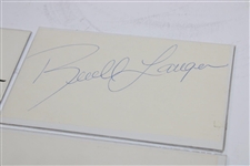 Casper, Ford, Wall, Burke, Archer, Langer, Sarazen, & Crenshaw Signed Index Cards w/JSA ALOA