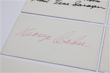 Casper, Ford, Wall, Burke, Archer, Langer, Sarazen, & Crenshaw Signed Index Cards w/JSA ALOA