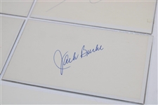 Casper, Ford, Wall, Burke, Archer, Langer, Sarazen, & Crenshaw Signed Index Cards w/JSA ALOA