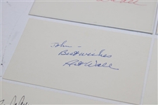 Casper, Ford, Wall, Burke, Archer, Langer, Sarazen, & Crenshaw Signed Index Cards w/JSA ALOA