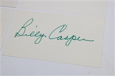 Casper, Ford, Wall, Burke, Archer, Langer, Sarazen, & Crenshaw Signed Index Cards w/JSA ALOA