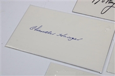 Harper, Nichols, January, & Barber Signed Index Cards-Pga Champs w/ JSA ALOA 