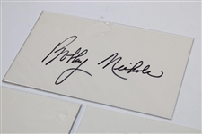 Harper, Nichols, January, & Barber Signed Index Cards-Pga Champs w/ JSA ALOA 