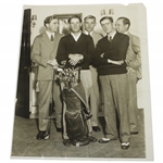 1929 Press Photo Tommy Armour & Joe Kirkwood With Caddies
