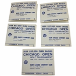 5 Unused Scorecards 1959 Chicago Open Won By Ken Venturi