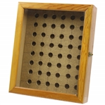 18 X 15 Hinged Wooden Box With Glass Top To Display 48 Golf Balls