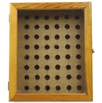 18 X 15 Hinged Wooden Box With Glass Top To Display 48 Golf Balls