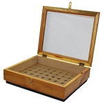 18 X 15 Hinged Wooden Box With Glass Top To Display 48 Golf Balls