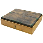 18 X 15 Hinged Wooden Box With Glass Top To Display 48 Golf Balls