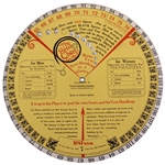 Wilson Advertisement Of Golf Clubs On Back The Roto Chart For Golfers 1934 