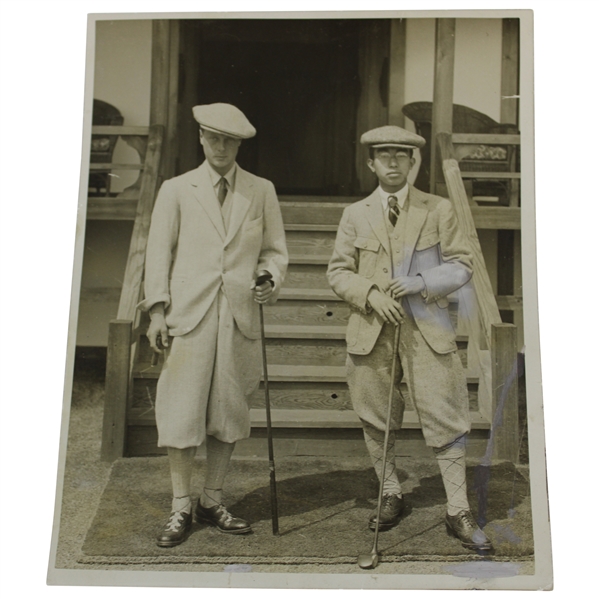 1922 Press Photograph The Prince Of Wales & The Crown Prince Hirohito Of Japan Tokyo Golf Club