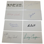 Casper, Ford, Wall, Burke, Archer, Langer, Sarazen, & Crenshaw Signed Index Cards w/JSA ALOA