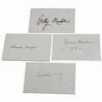 Harper, Nichols, January, & Barber Signed Index Cards-Pga Champs w/ JSA ALOA 