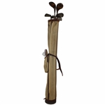 Golf Bag Made by Cliff with Six (6) Woodshaft Clubs