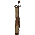 Golf Bag Made by Cliff with Six (6) Woodshaft Clubs