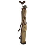 Golf Bag Made by Cliff with Six (6) Woodshaft Clubs