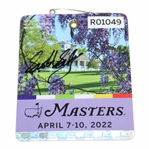 Scottie Scheffler Signed 2022 Masters SERIES Badge #R01049 JSA ALOA
