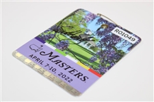 Scottie Scheffler Signed 2022 Masters SERIES Badge #R01049 JSA ALOA