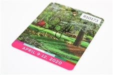 Dustin Johnson Signed 2020 Masters SERIES Badge #R10173 with '-20' Notation JSA ALOA