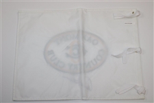 Arnold Palmer Signed Oakmont Country Club White Embroidered Flag JSA ALOA