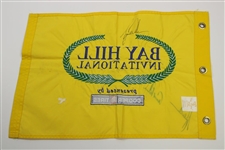 Tiger Woods & Arnold Palmer Signed 2000 Bay Hill Inv. Pinny Flag - Rare JSA ALOA