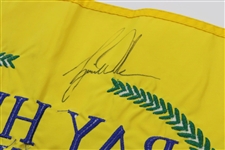 Tiger Woods & Arnold Palmer Signed 2000 Bay Hill Inv. Pinny Flag - Rare JSA ALOA