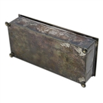 Swinging Golfer Caddy Scene Valuables Box with Wooden Lining