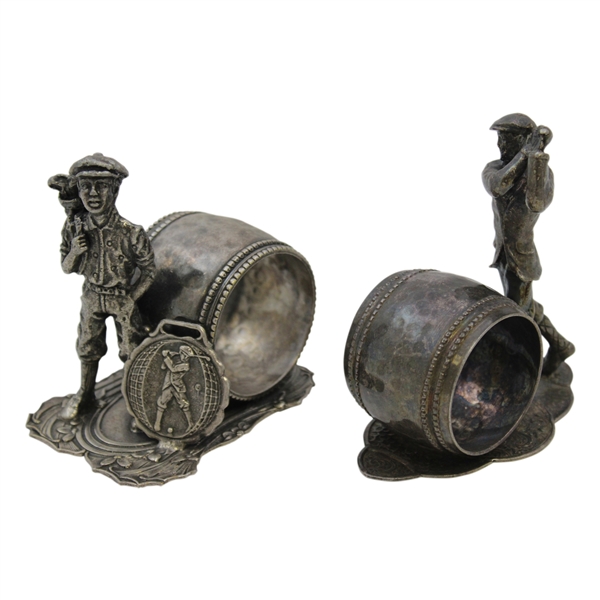 Two (2) Golf Themed Napkin Holders/Rings