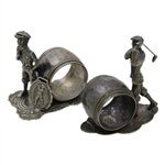 Two (2) Golf Themed Napkin Holders/Rings