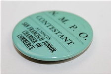 N.M.P.O. San Francisco Junior Chamber of Commerce Contestant Badge - Rod Munday Collection