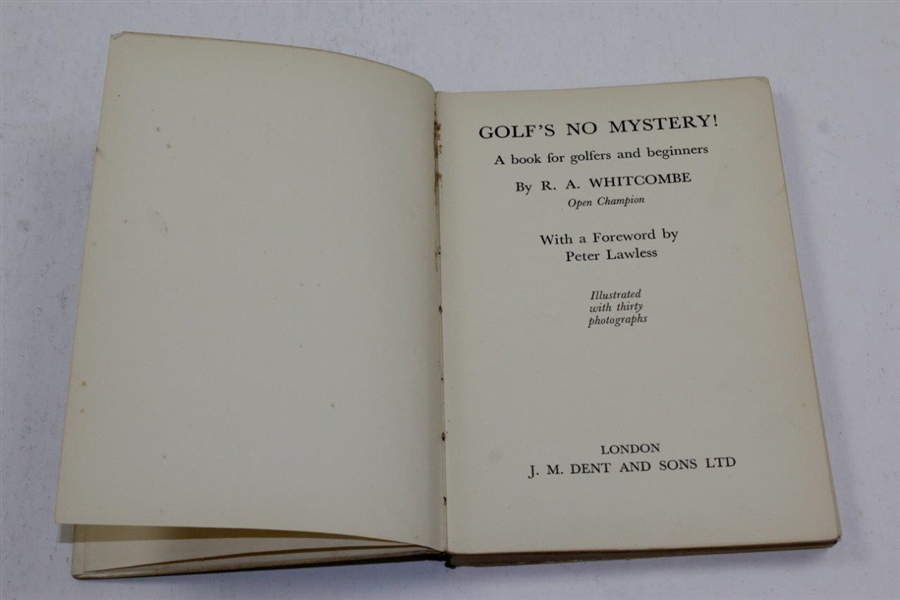 1938 R.A. Whicombe Says Golf's No Mystery! by R.A. Whitcombe 