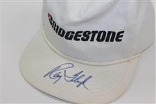 Ray Floyd Signed White Bridgestone Hat & 'The Smart Ball' Button JSA ALOA