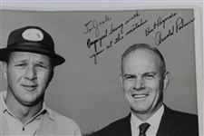 Arnold Palmer Signed 8x10 Bill Mark 1965 Ryder Cup Photo to Jack Sargent JSA ALOA