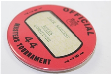 1977 Masters Tournament Official Pin - Jack Sargent Rules/Committee #44