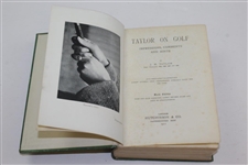 1902 'Taylor On Golf: Impressions, Comments, & Hints' Golf Book by J.H. Taylor