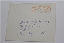 1961 Dinner Dance for Paul Runyan at La Jolla Country Club Invitation