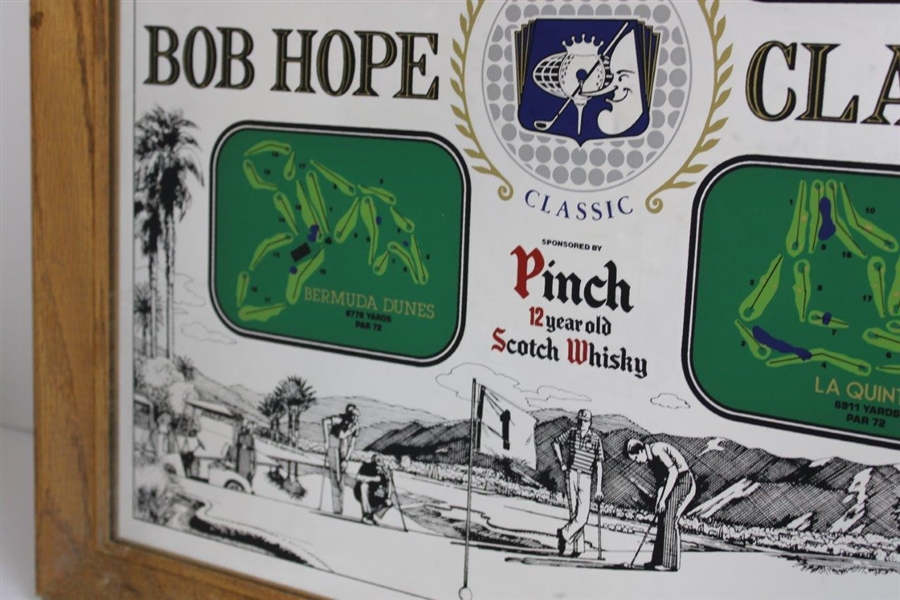 1985 Bob Hope Classic Pinch Scotch Whisky Mirror Contestant Gift