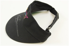 Greg Norman Signed Shark Logo Black Visor JSA ALOA