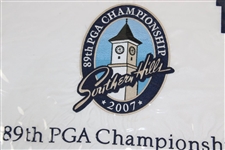 2007 PGA Championship at Southern Hills Embroidered White Flag - Tiger Woods Winner