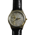 Gold & Silver Toned Golf Themed SE-1003 Special Edition Fossil Watch in Tin Box