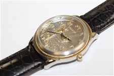 Gold & Silver Toned Golf Themed SE-1003 Special Edition Fossil Watch in Tin Box